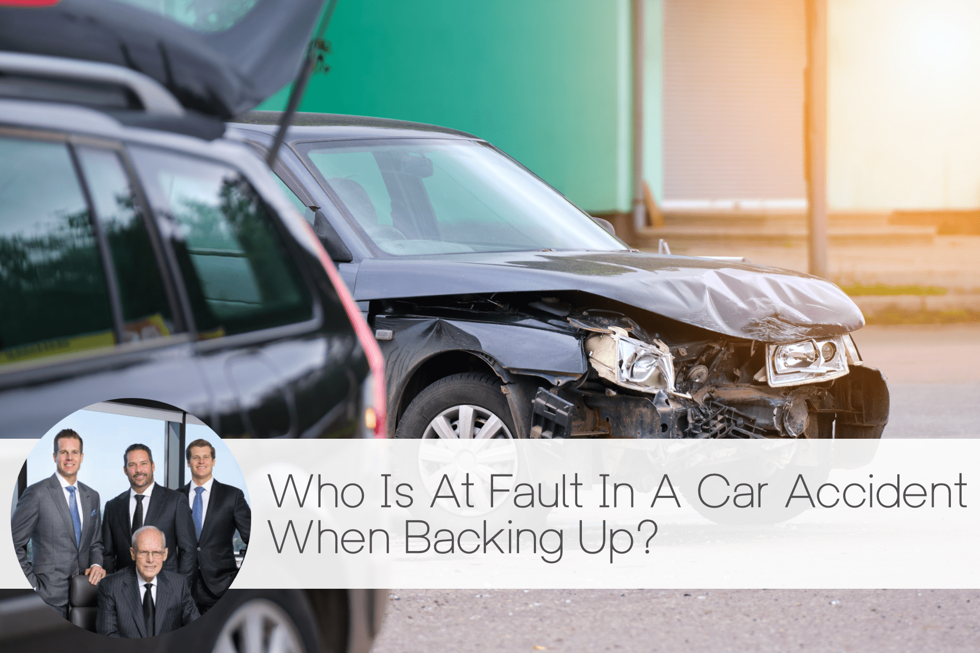 fault in a car accident when backing up, personal injury, car accident, negligence